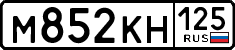 License plate Russia, Cars