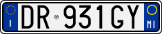 License plate of Italy, Cars (1994 year series)