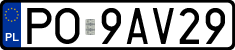 License plates of Poland, Regular car plates