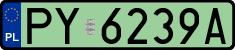 License plates of Poland, Electric vehicles