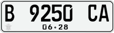 License plate of Indonesia, Regular plates