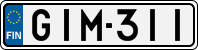 License plate of Finland, Cars