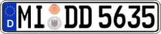 German license plate, Regular plates