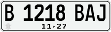 License plate of Indonesia, Regular plates