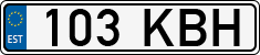 License plate of Estonia, Regular car plates