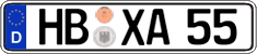 German license plate, Regular plates