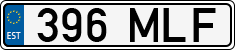 License plate of Estonia, Regular car plates