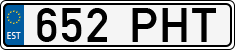 License plate of Estonia, Regular car plates