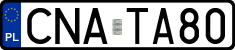 License plates of Poland, Regular car plates