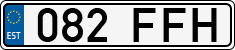License plate of Estonia, Regular car plates