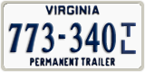 Virginia, Permanent Trailer (123-456 T/A)