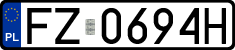 License plates of Poland, Regular car plates