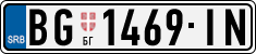 License plate of Serbia, Cars