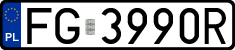 License plates of Poland, Regular car plates