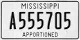 Mississippi, Apportioned
