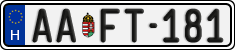 license plates of Hungary, Regular plates (2022)