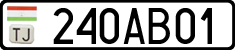License plate of Tajikistan, Organizations (2009)