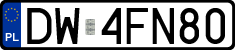 License plates of Poland, Regular car plates