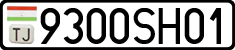 License plate of Tajikistan, Private owners (2009)