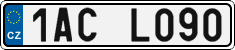 License plate of the Czech Republic, Cars (2001)