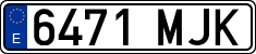 License plates of Spain, Ordinary (2000)