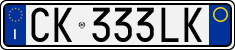 License plate of Italy, Cars (1994 year series)
