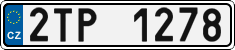 License plate of the Czech Republic, Cars (2001)