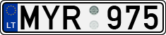 License plate of Lithuania, Cars