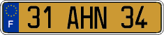 French license plate, FNI