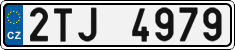 License plate of the Czech Republic, Cars (2001)