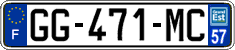 French license plate, SIV (ordinary)