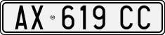 License plate of Italy, Cars (1994 year series)