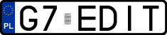 License plates of Poland, Vanity Plates