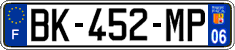French license plate, SIV (ordinary)