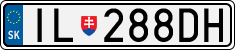 License plate of Slovakia, Cars