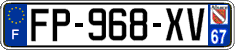 French license plate, SIV (ordinary)