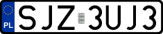 License plates of Poland, Regular car plates