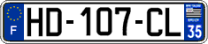 French license plate, SIV (ordinary)
