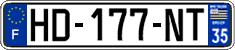French license plate, SIV (ordinary)