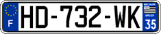 French license plate, SIV (ordinary)