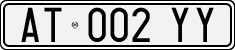 License plate of Italy, Cars (1994 year series)