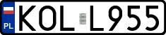 License plates of Poland, Regular car plates
