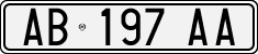 License plate of Italy, Cars (1994 year series)