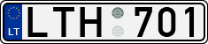 License plate of Lithuania, Cars