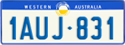 Western Australia, Regular plates