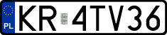 License plates of Poland, Regular car plates