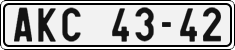 License plate of the Czech Republic, Cars (1960)