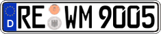 German license plate, Regular plates