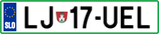 License plate of Slovenia, Cars