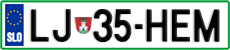 License plate of Slovenia, Cars
